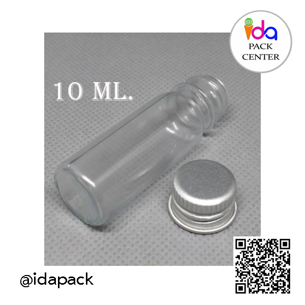 ขวด PVC 10 ML. + ฝาโลหะสีเงิน – IDA Pack Center